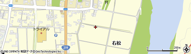宮崎県西都市右松周辺の地図