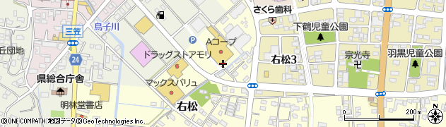 宮崎県西都市右松2113周辺の地図