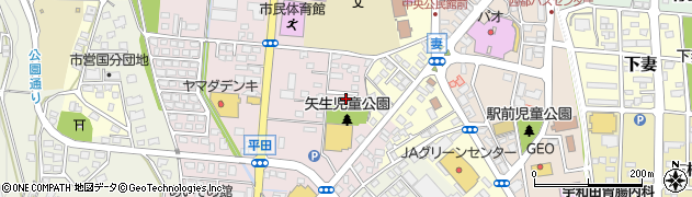 矢生公園周辺の地図
