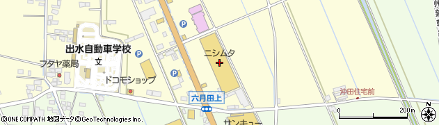 スーパーセンターニシムタ出水店周辺の地図