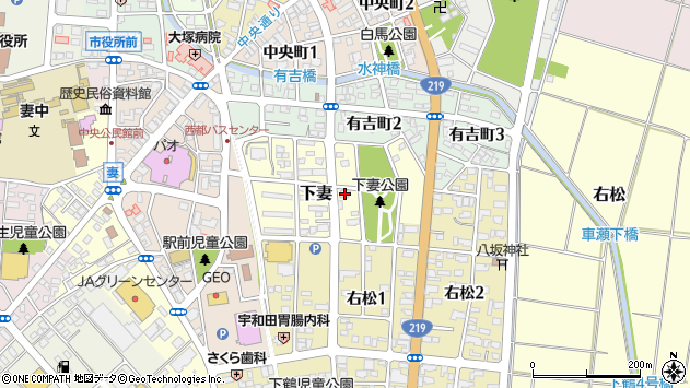 〒881-0014 宮崎県西都市下妻の地図