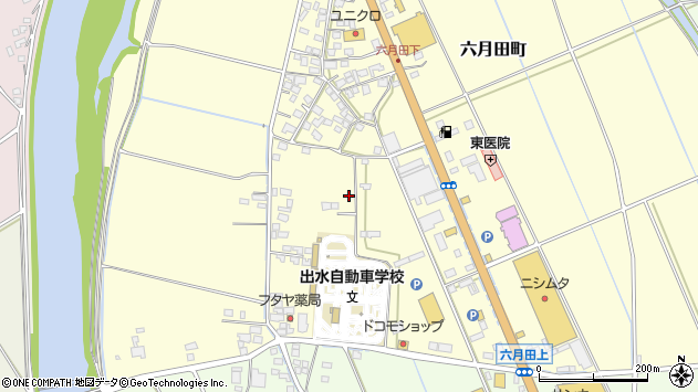 〒899-0126 鹿児島県出水市六月田町の地図