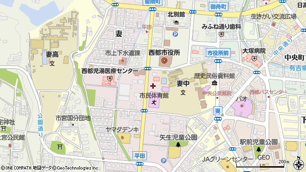 〒881-0033 宮崎県西都市妻の地図
