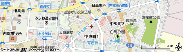 中央通周辺の地図