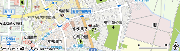 宮崎県西都市白馬町周辺の地図