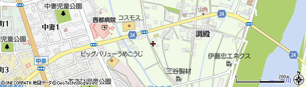 宮崎県西都市調殿1069周辺の地図