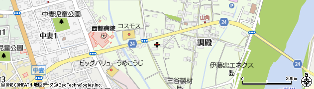 宮崎県西都市調殿1105周辺の地図