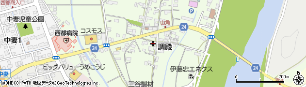 宮崎県西都市調殿1324周辺の地図