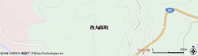 熊本県人吉市西大塚町周辺の地図