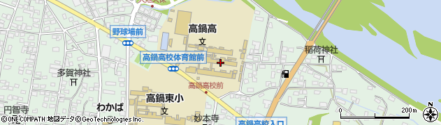宮崎県立高鍋高等学校周辺の地図