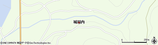 鹿児島県長島町（出水郡）城川内周辺の地図