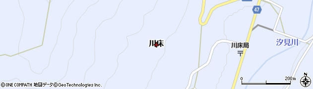鹿児島県出水郡長島町川床周辺の地図