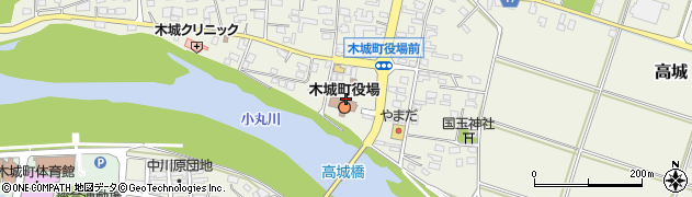 木城町役場　財政課周辺の地図