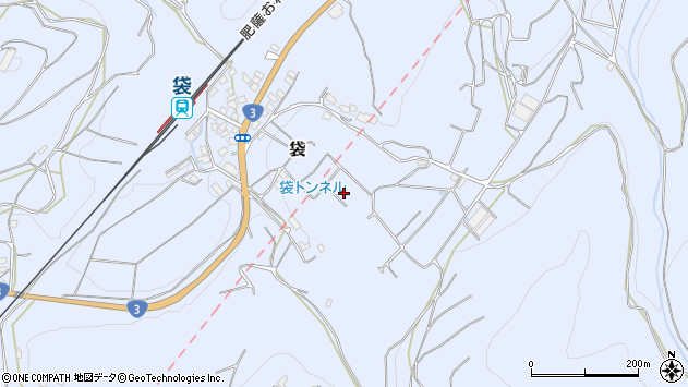 〒867-0034 熊本県水俣市袋の地図