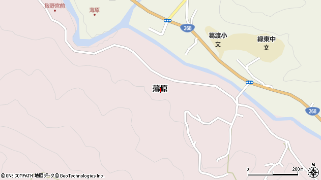 〒867-0116 熊本県水俣市薄原（その他）の地図