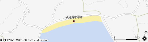 砂月海水浴場周辺の地図
