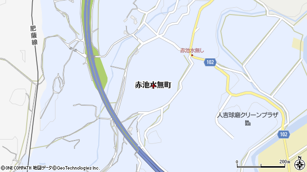 〒868-0824 熊本県人吉市赤池水無町の地図