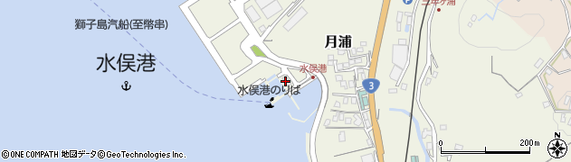 水俣港汽船発着所周辺の地図