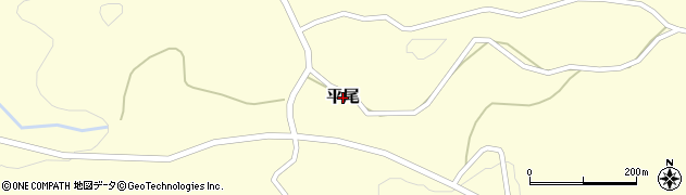 鹿児島県長島町（出水郡）平尾周辺の地図