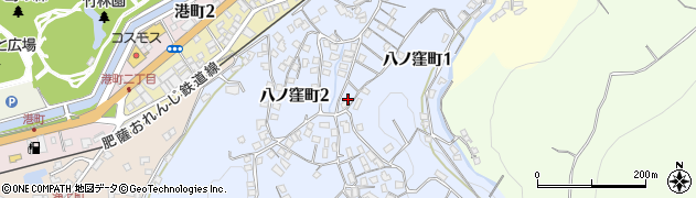 熊本県水俣市八ノ窪町周辺の地図
