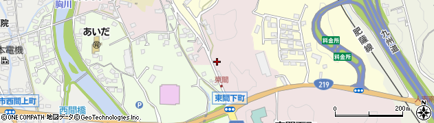 熊本県人吉市東間下町周辺の地図