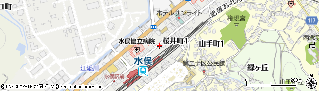 熊本県水俣市桜井町周辺の地図