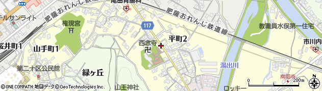 西念寺前周辺の地図