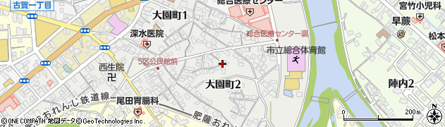 熊本県水俣市大園町周辺の地図