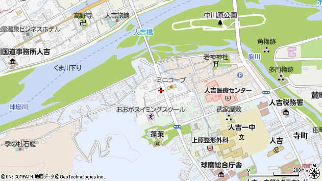 〒868-0058 熊本県人吉市灰久保町の地図