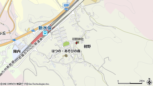 〒867-0002 熊本県水俣市初野の地図