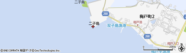 二子島周辺の地図