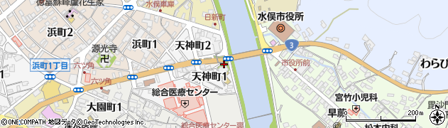 熊本県水俣市天神町周辺の地図