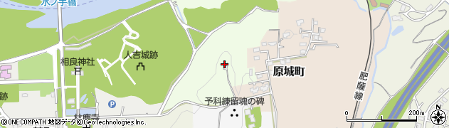 熊本県人吉市中城町周辺の地図