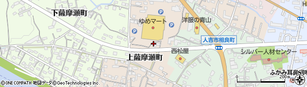 熊本県人吉市上薩摩瀬町周辺の地図