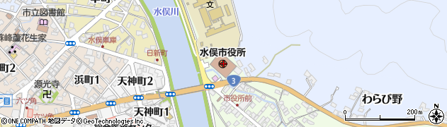 熊本県水俣市周辺の地図