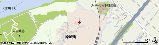 熊本県人吉市原城町周辺の地図