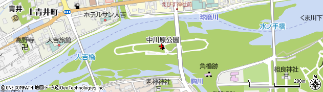 中川原公園周辺の地図