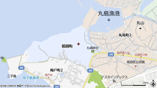 〒867-0057 熊本県水俣市祇園町の地図