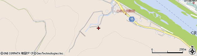 熊本県人吉市中神町（小柿）周辺の地図