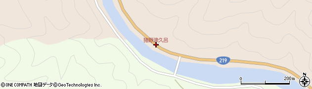 猪野津久呂周辺の地図