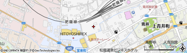 熊本県人吉市下青井町周辺の地図