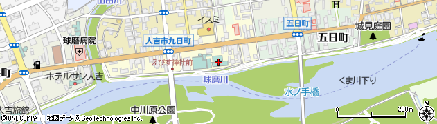 人吉温泉鍋屋本館周辺の地図