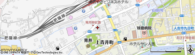 熊本県人吉市中青井町周辺の地図