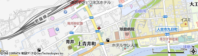 肥後銀行人吉駅前支店周辺の地図
