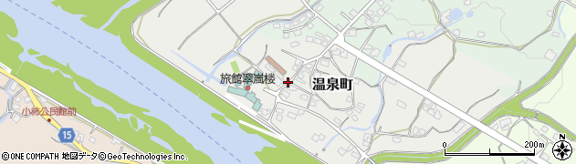 熊本県人吉市温泉町周辺の地図