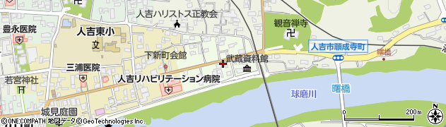 熊本県人吉市上新町周辺の地図
