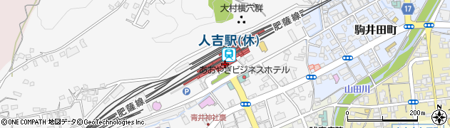 人吉温泉観光協会周辺の地図