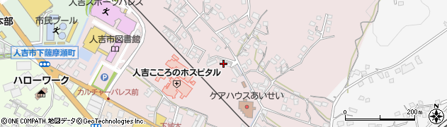 熊本県人吉市下城本町周辺の地図