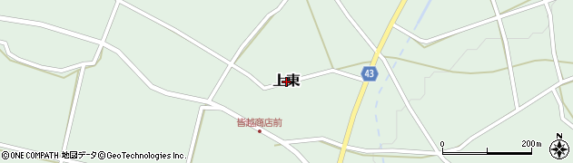 熊本県あさぎり町（球磨郡）上東周辺の地図