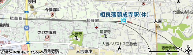 熊本県人吉市南泉田町周辺の地図